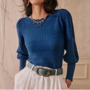 Sezane Roma Blue Sweater